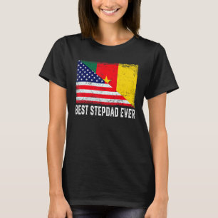 Camiseta O Melhor Stepdad Americano dos Camarões Fla