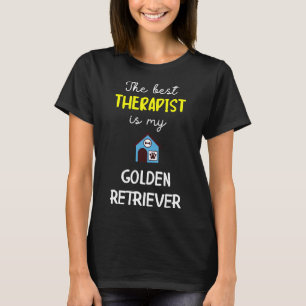 Camiseta O Melhor Terapêutico É O Meu Ouro De Retriever De