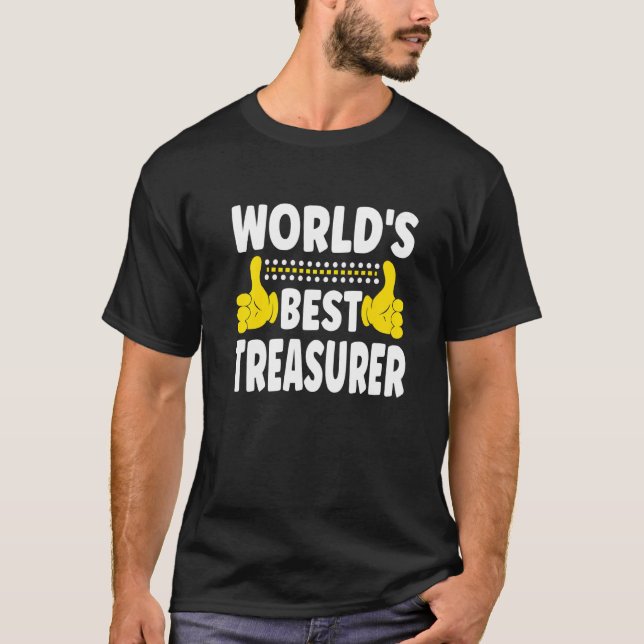 Camiseta O melhor tesoureiro do mundo é a profissão (Frente)