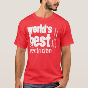 Camiseta O melhor texto personalizado eletricista do mundo