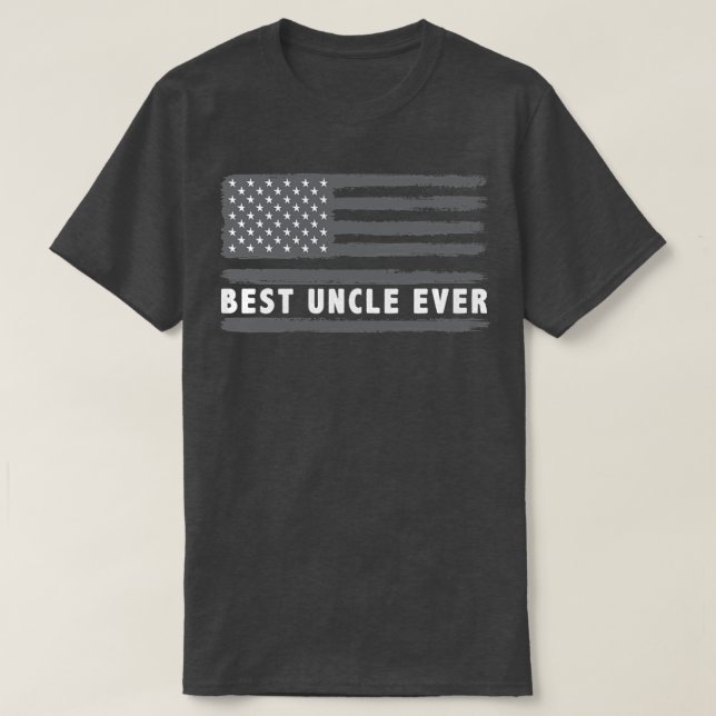 Camiseta O melhor tio da bandeira americana (Frente do Design)