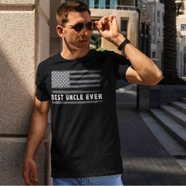 Camiseta O melhor tio da bandeira americana (Criador carregado)