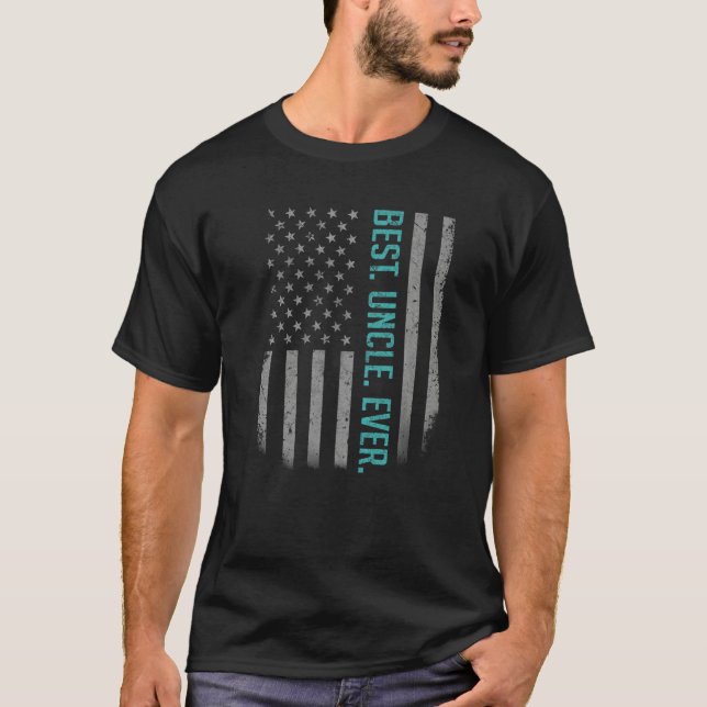 Camiseta O Melhor Tio De Todos Os Eua Bandeira Americana Pa (Frente)
