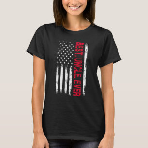 Camiseta O Melhor Tio Do dia de os pais Com A Bandeira Amer