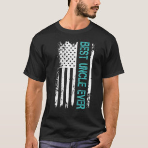 Camiseta O Melhor Tio Do dia de os pais Com A Bandeira Amer