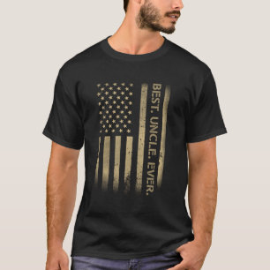 Camiseta O melhor tio Ever American Grunge Flag do Padre