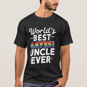 Camiseta O melhor tio gay do mundo que já amou Gay