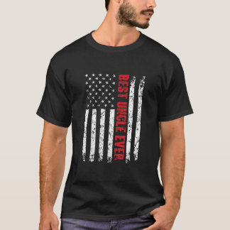 Camiseta O Melhor Tio Tio De Bandeira Americana Dando Prese