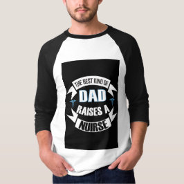Camiseta O Melhor Tipo de Pai Educa uma Enfermeira Preto e