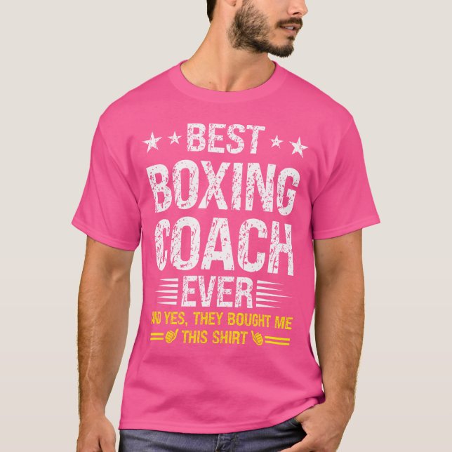 Camiseta O melhor treinador de boxe do treinador de boxing  (Frente)