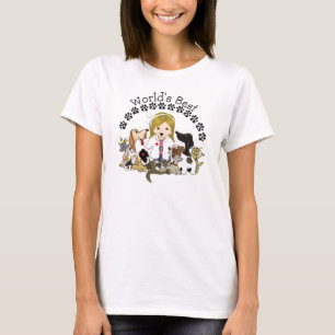 Camiseta O melhor veterinário do mundo - cabelo louro fêm