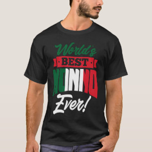 Camiseta O melhor vovô italiano nunca antes bandeira do mun