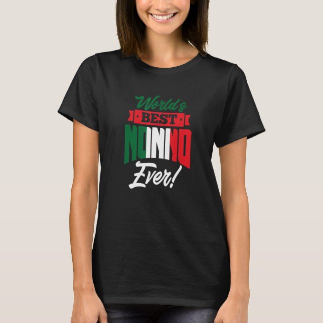 Camiseta O melhor vovô italiano nunca italiano do mundo do  (Frente)