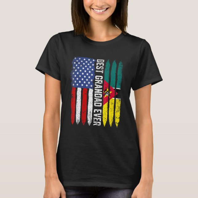 Camiseta O melhor vovô nos EUA Dia de os pais de Bandeira d (Frente)