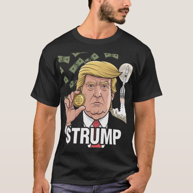 Camiseta O membro oficial do TRUMP, o cripto de moeda para  (Frente)