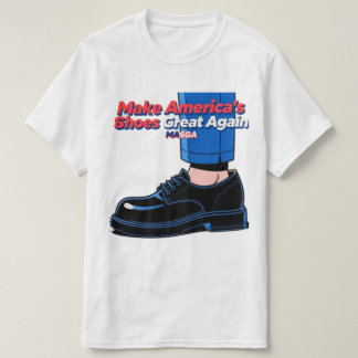 Camiseta O meme viral MASGA. Os sapatos de Trump chegando.