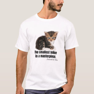 Camiseta O menor felino é uma obra-prima.