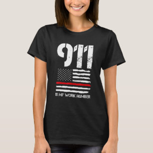 Camiseta O Mens 911 É O Meu Número De Trabalho, Agente De P