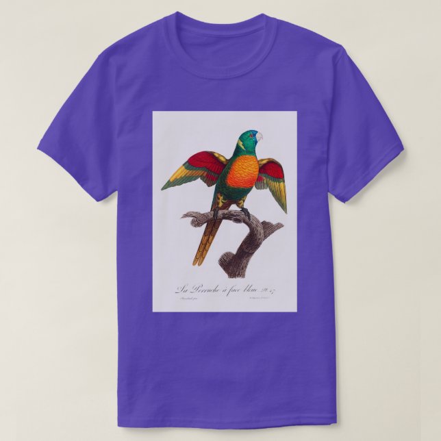 Camiseta O menstruo Pionus do papagaio azul da Natura (Frente do Design)