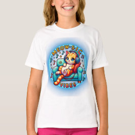 Camiseta O Meow-sic Vibes Cat Ouvindo Música