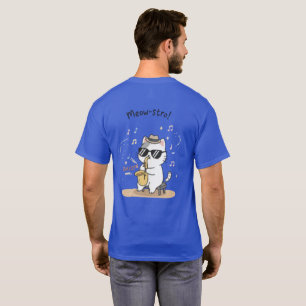 Camiseta O Meow-stro: Saxofone de Jazz Suave