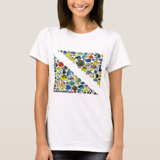 Camiseta O mergulhador de Scubadorable embandeira para