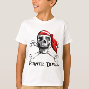 Camiseta O mergulhador do pirata caçoa o t-shirt
