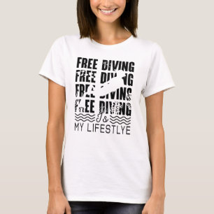 Camiseta O Mergulho Gratuito É O Meu Estilo De Vida Apnod D