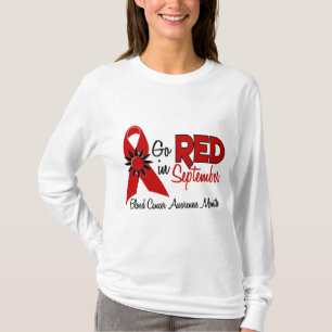 Camiseta O mês da consciência do cancer de sangue floresc