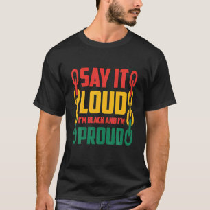 Camiseta O Mês da História Negra diz que sou Negra e sou