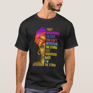Camiseta O Mês Da História Negra Que Sussurram Na Tempestad