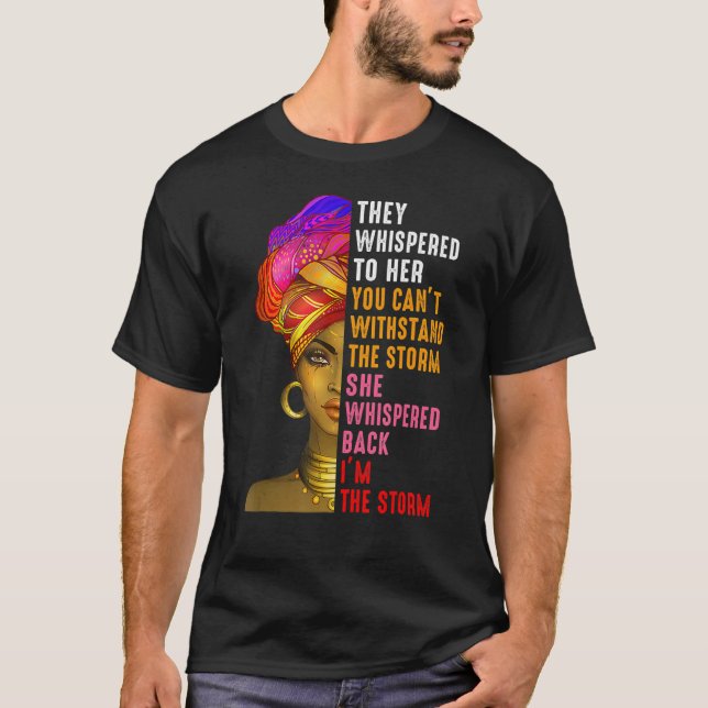 Camiseta O Mês Da História Negra Que Sussurram Na Tempestad (Frente)
