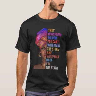 Camiseta O Mês Da História Negra Que Sussurram Na Tempestad