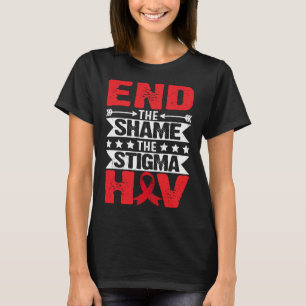 Camiseta O Mês De Consciência Da SIDA Põe Fim À Vergonha Do