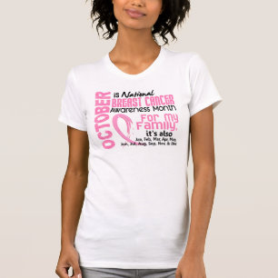 Camiseta O mês de consciência do câncer de mama para min
