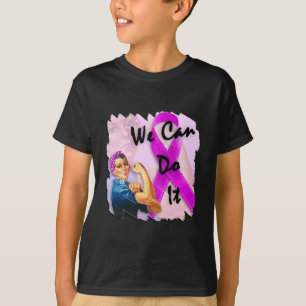 Camiseta O mês de consciência do câncer de mama, rebitad