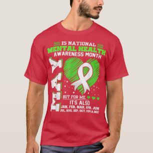 Camiseta O Mês De Sensibilização Para A Saúde Mental É Todo