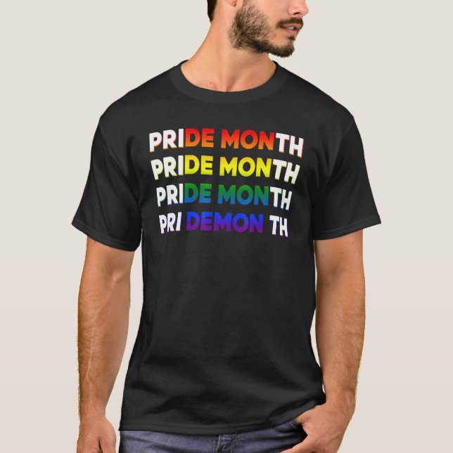 Camiseta O Mês Do Orgulho Muda Para O Gay De Desfile Do Dem (Frente)