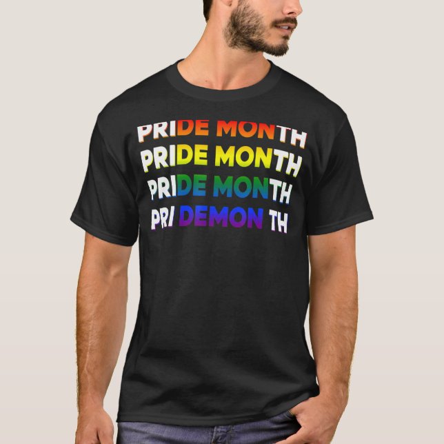 Camiseta O Mês Do Orgulho Muda Para O Gay De Desfile Do Dem (Frente)