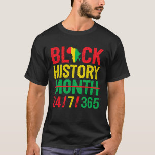 Camiseta O Mês Um Mês de História Negra Não Pode Manter Nos