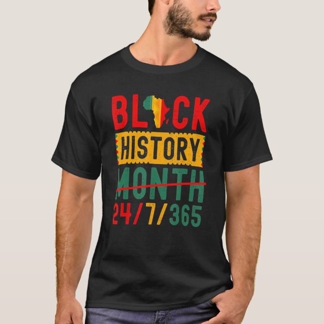Camiseta O Mês Um Mês de História Negra Não Pode Manter Nos (Frente)