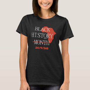 Camiseta O Mês Um Mês de História Negra Não Pode Manter Nos