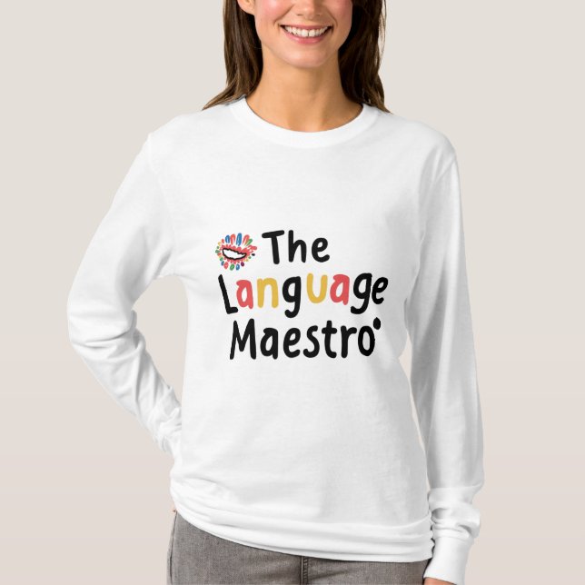 Camiseta O Mestre de Idiomas (Frente)