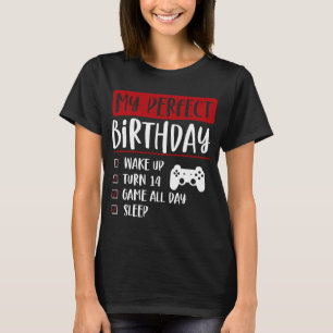 Camiseta O Meu Acordar De Aniversário Perfeito Aumenta O Jo