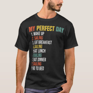 Camiseta O Meu Acordar Perfeito À Veleja Coma O Café Da Man