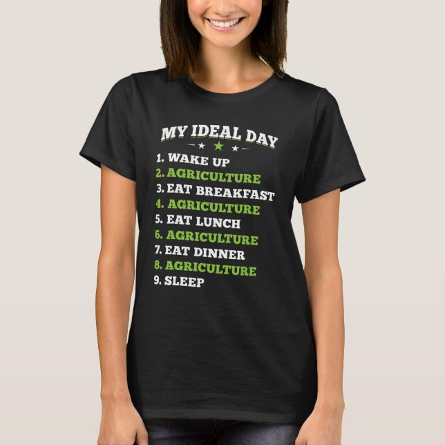 Camiseta O meu agricultor agrícola agrícola do dia ideal (Frente)