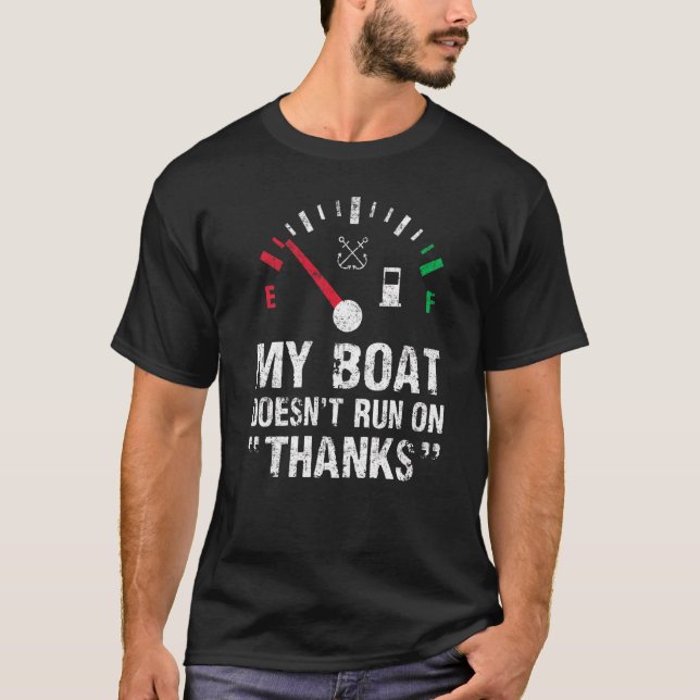 Camiseta O meu barco não funciona em Obrigados Barcos dizen (Frente)