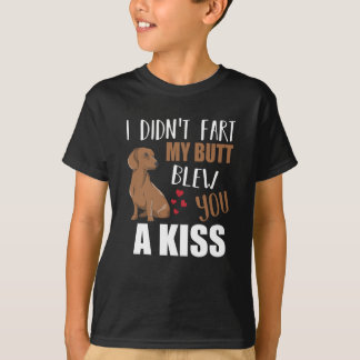 Camiseta O meu Bumbum não explodiu um Beijo Dachshund
