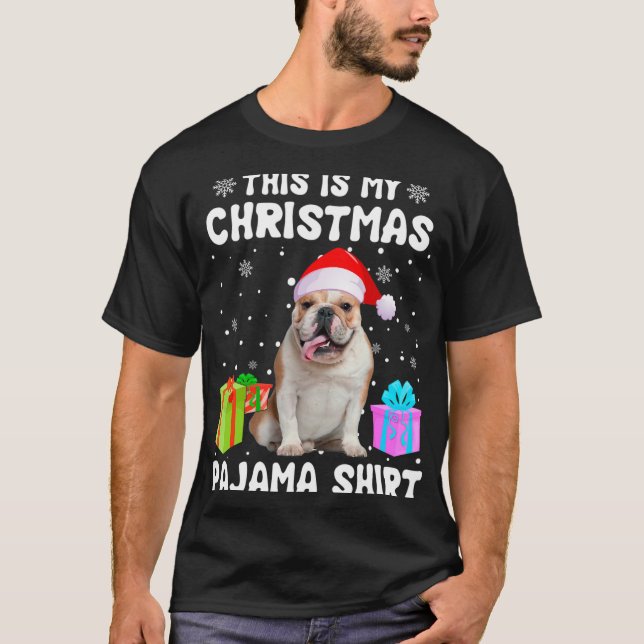 Camiseta O Meu Cachorro de Bolinho de Natal Pajama Puppy L (Frente)