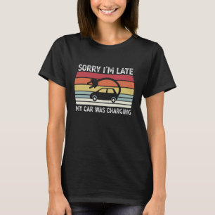Camiseta O meu carro estava carregando o veículo elétrico